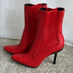 Rang& Bone Red Leather Stiletto Boots